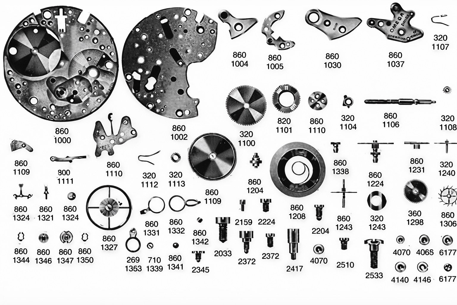 Pièces et composants de mouvement horloger — expertise technique Rolex Paris