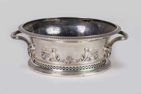 Jardinière en argent massif Puiforcat style Empire — orfèvrerie Art Déco