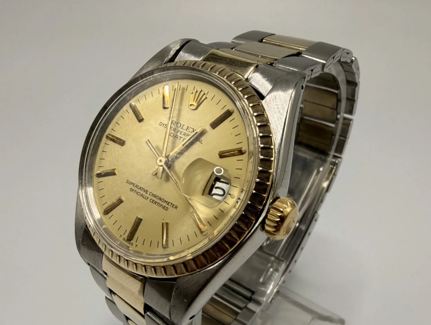 Rolex Datejust bicolore cadran champagne — rachat Rolex classique Paris